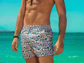 Pair Of Medium Men’s Designer Swim Shorts In Vintage Style (UK Only)