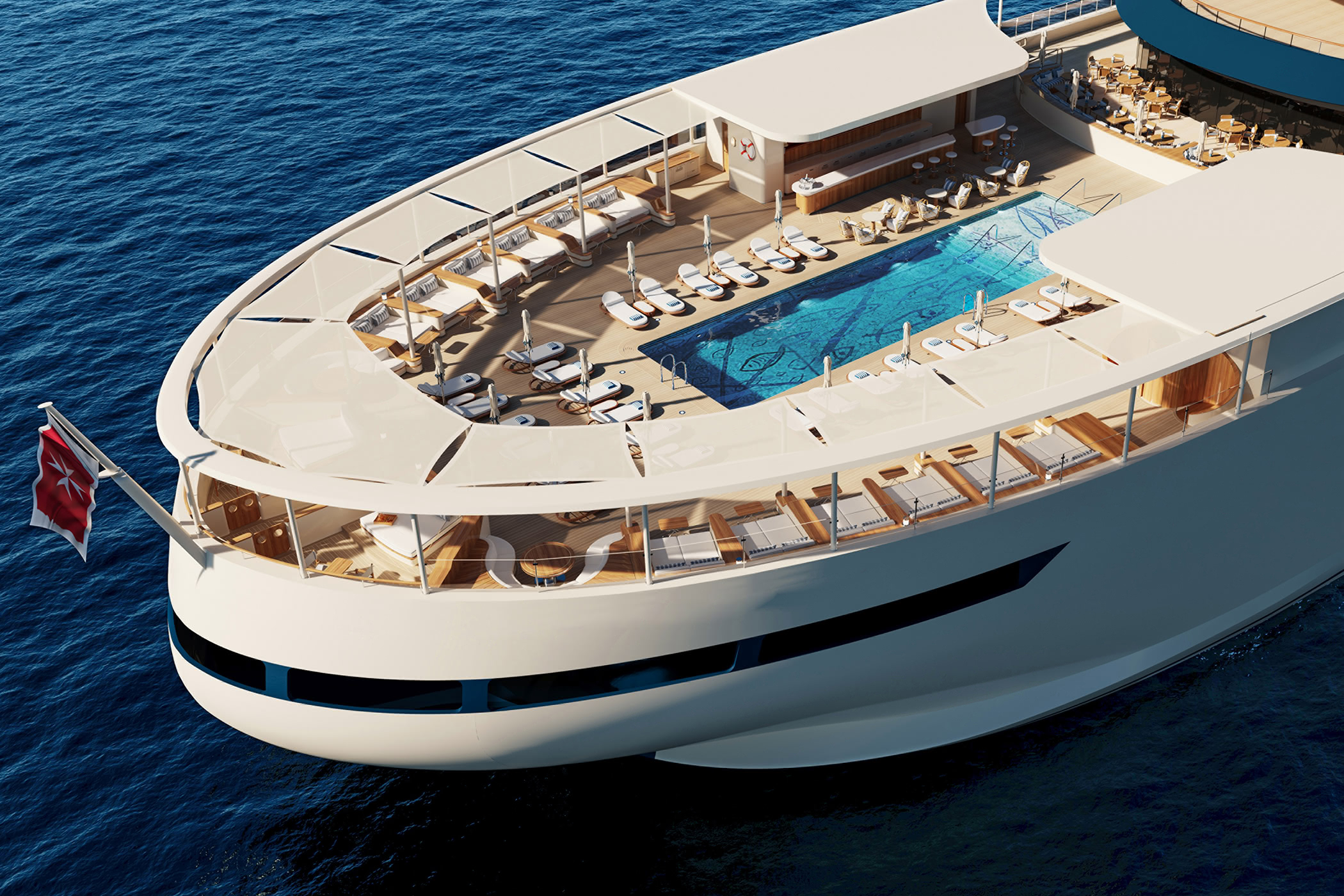 Four Seasons Yacht Pool From Above